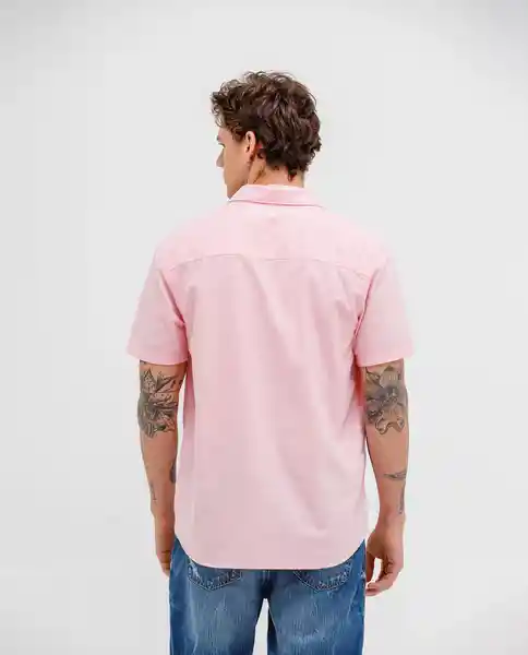 Camisa Manga Corta Para Hombre Rosado Talla L Rifle110f002