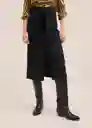 Falda Julia Negro Talla XL Mujer Mango