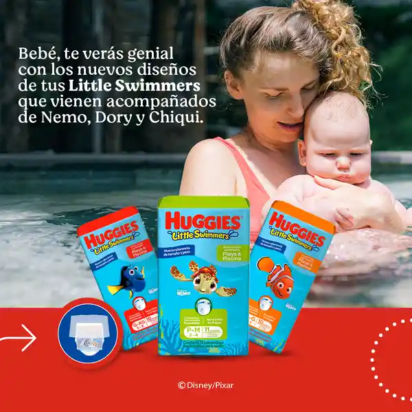 Pañales Huggies Little Swimmers Etapa 3-4/G-XG