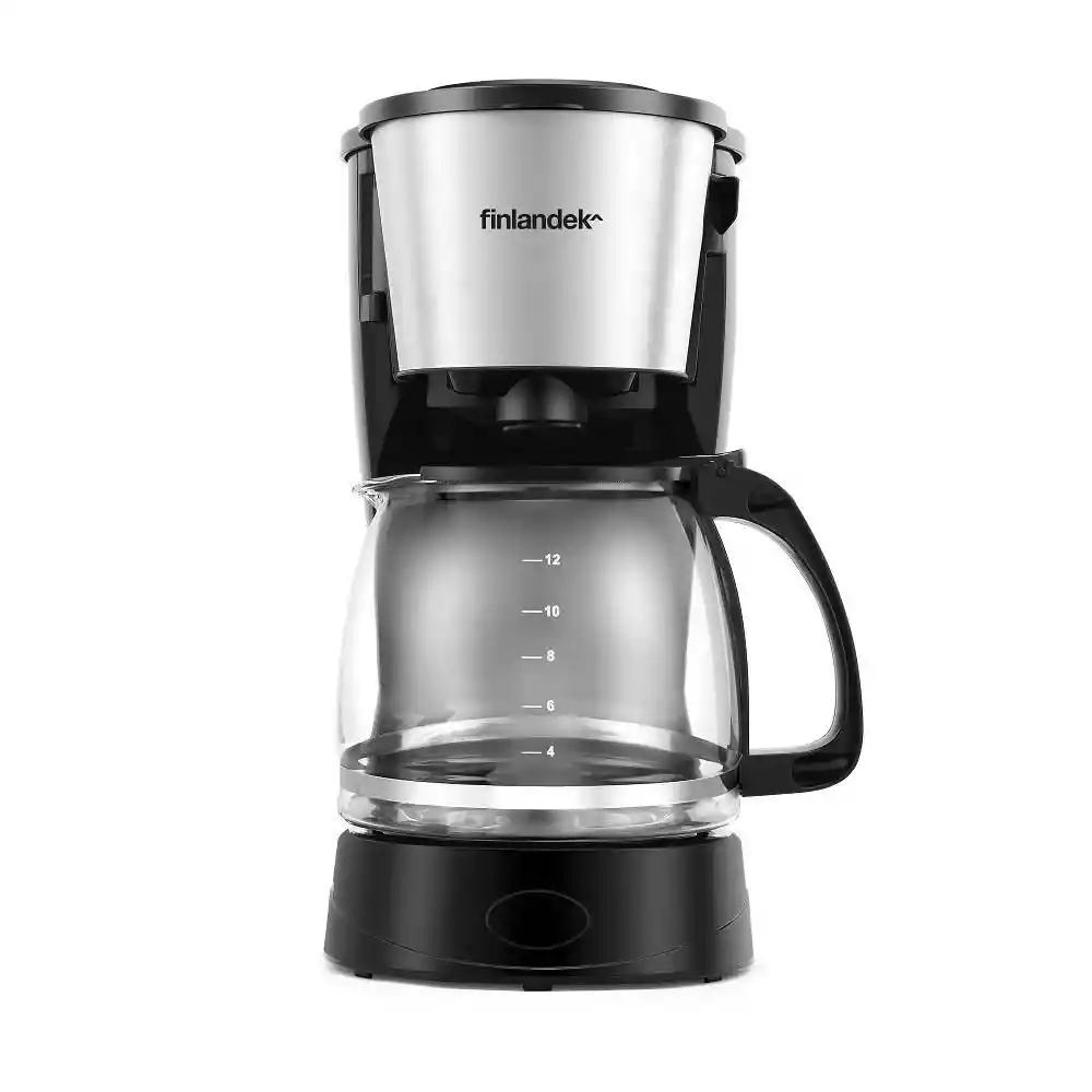 Finlandek Cafetera 12 Tazas Negra Inox