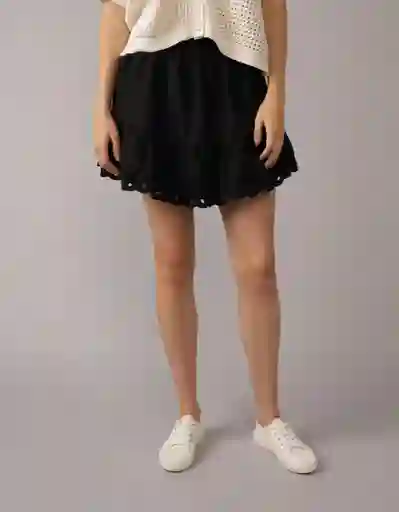 Falda Mujer Negro Talla: MEDIUM 5165001 American Eagle