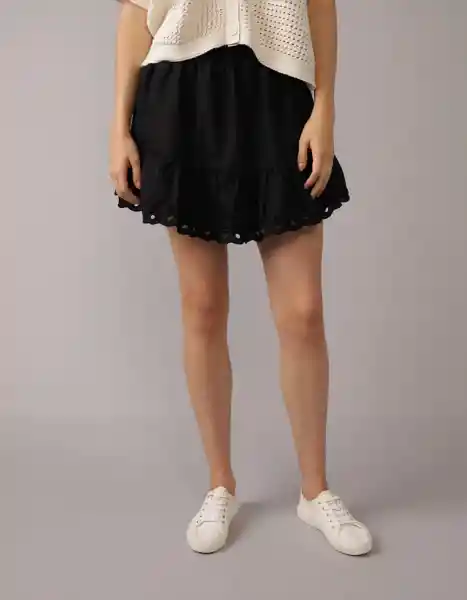Falda Mujer Negro Talla: MEDIUM 5165001 American Eagle