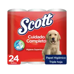 Scott Papel Higiénico Cuidado Completo Triple Hoja