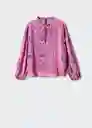 Blusa Loren Rosa Talla XS Mujer Mango