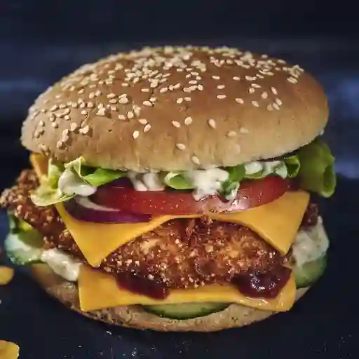Burger pollo apanado