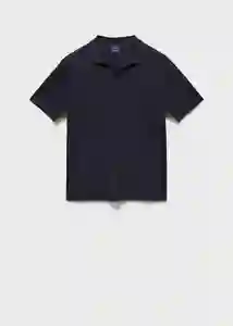 Camisa Polo Taga Azul Noche Talla S Hombre Mango