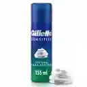 GILLETTE Sensitive Espuma de Afeitar para Piel Sensible de 155mL Protección y Menos Irritación al Afeitarte con Máquina de Afeitar para Hombre