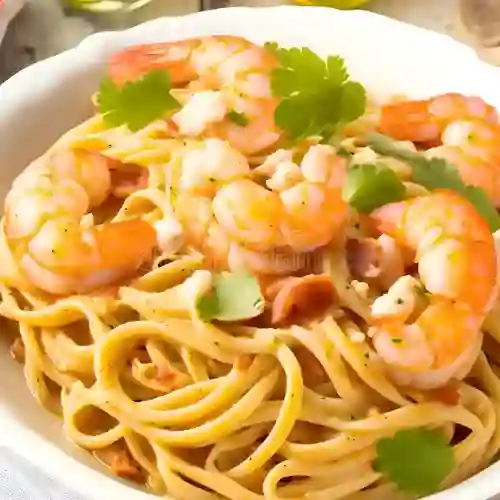 Pasta con Camarones León