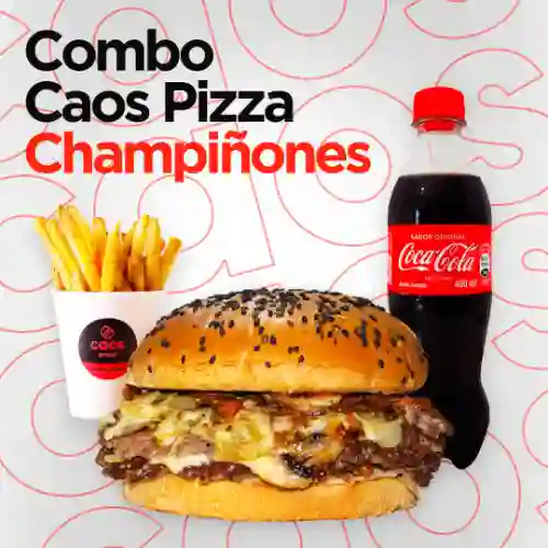 Combo Caos Pizza Champiñon