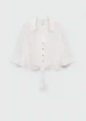 Blusa Mola Off White Talla M Mujer Mango