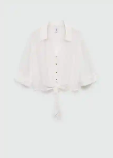 Blusa Mola Off White Talla M Mujer Mango