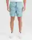 Short Bird Print Swimwear Azul Piedra Medio Talla S Chevignon