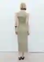 Vestido Ferti Khaki Talla M Mujer Mango