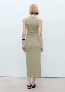 Vestido Ferti Khaki Talla M Mujer Mango