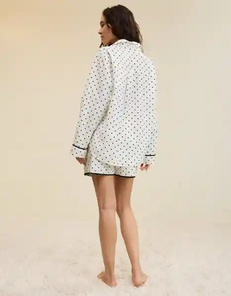 Pijama Aerie Blanco Talla Small 1796125 American Eagle