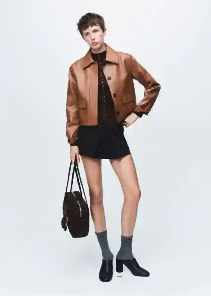 Chaqueta Sabina Camel Talla 26 Mujer Mango