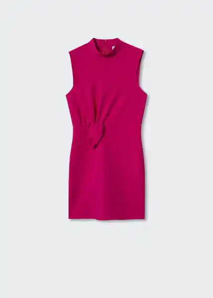 Vestido Lana Fucsia Talla 24 Mujer Mango