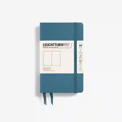 Leuchtturm1917 Cuaderno Pequeño Blanca Azul Hc