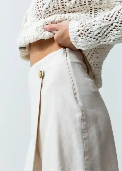 Falda Mujer Beige Arena Claro 6 441G370 Naf Naf