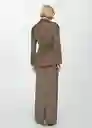 Falda Office-A Taupe Talla XL Mujer Mango