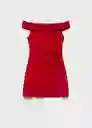 Vestido Cocoa Rojo Talla M Mujer Mango