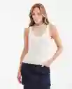 Esqueleto Mesh Doble Tanktop Crudo Abedul Claro T XS Chevignon