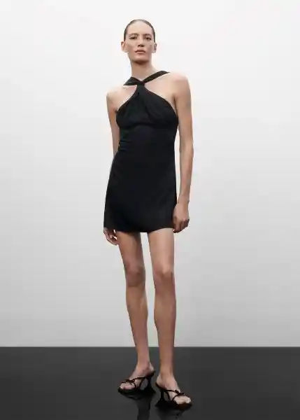 Vestido West Negro Talla XS Mujer Mango