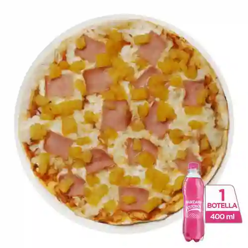 Combo Pizza Hawaiana + Postobón Manzana 400 ml
