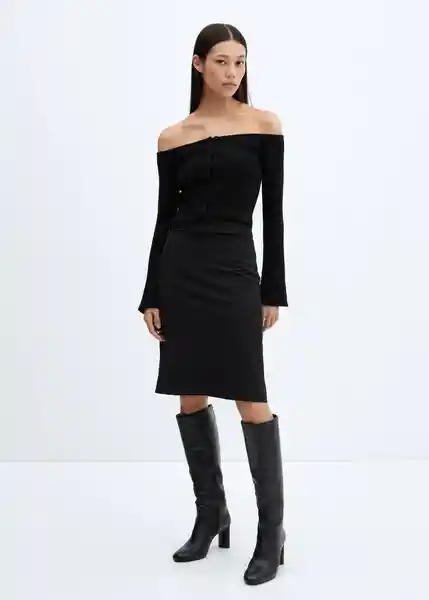 Cárdigan Laurent Negro Talla L Mujer Mango