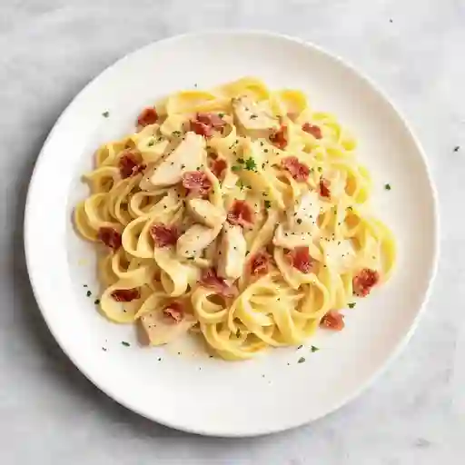 Pasta Alfredo Prosciutto E Pollo