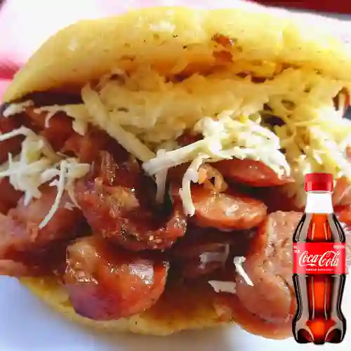 Combo Arepa de Chorizo Parrillero +Cocacola Orig 250ml