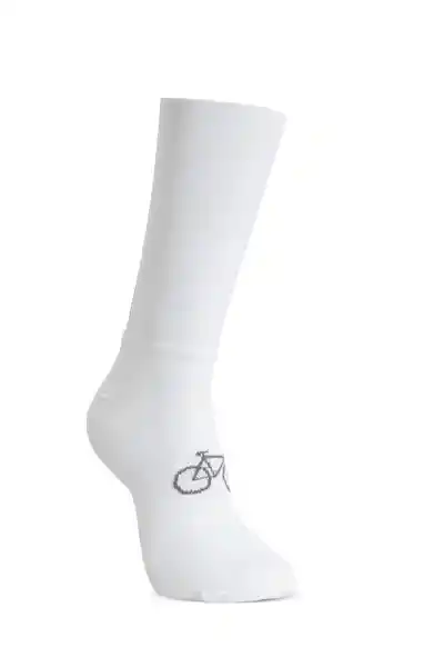 Medias de Ciclismo Reflectivas Unisex Blanco KM100 Go Rigo Go