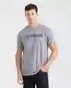 Camiseta C57 Graphic Masculino Gris Ahumado Oscuro L Chevignon