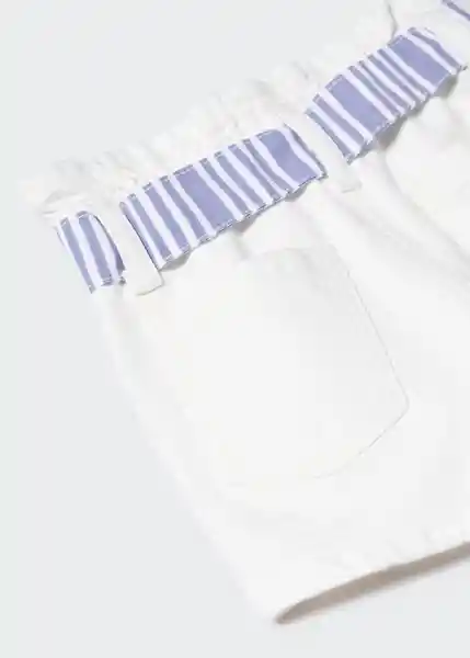 Short Galab4 Blanco Talla 72 Niñas Mango