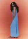 Vestido Bleu-A Azul Talla XL Mujer Mango