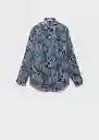 Camisa Nemo Azul Talla S Mujer Mango