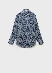 Camisa Nemo Azul Talla S Mujer Mango