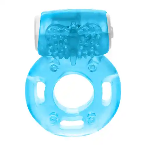 Anillo Vibrador Silicona Azul