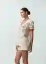 Camisa Tejido Crudo Marfil Mujer Claro Talla M/L 482G005 Naf Naf