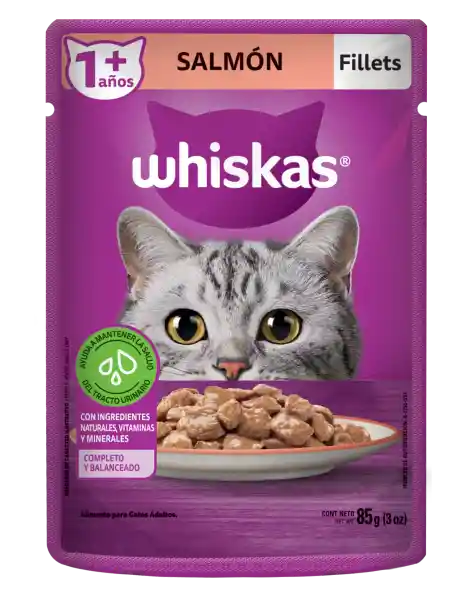 Whiskas Alimento Húmedo para Gato Adulto Salmón 