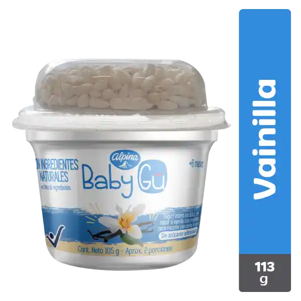 Baby Gu Yogurt Sabor a Vainilla con Cereal