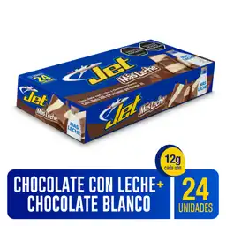 Jet Barra De Chocolate De Leche Y Calcio x 24 Unidades