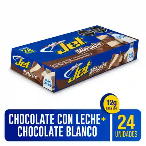 Jet Barra De Chocolate De Leche Y Calcio x 24 Unidades