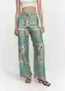 Pantalón Christen Off White Talla 36 Mujer Mango