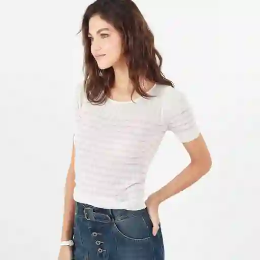 Camiseta Cuello Redondo Manga Corta Morado Talla XS 683739