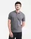 Camiseta Polo Muscle Gris Asfalto Oscuro S Chevignon