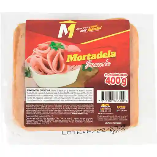 Mortadela M Jamonada X400 G
