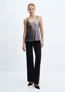 Top Xlame Gris Talla L Mujer Mango