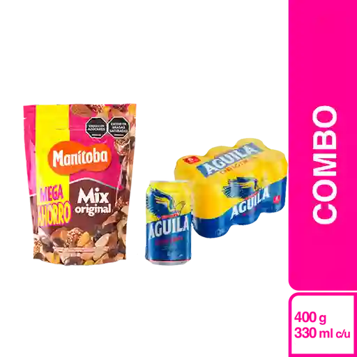 Combo Amigos +Manitoba Mix Original+Aguila Original Six Pack