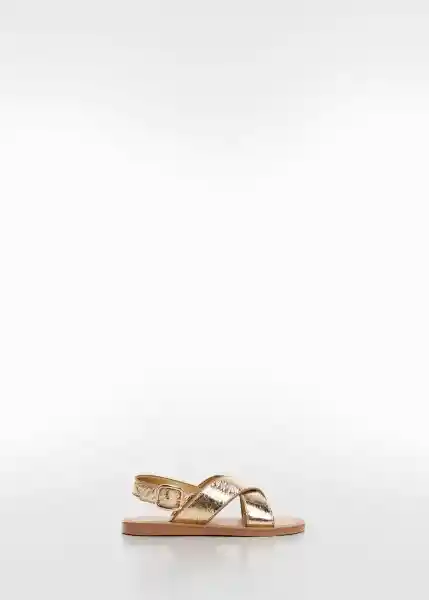 Sandalias Eris Oro Talla 28 Niñas Mango